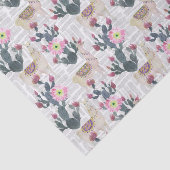 Aquarell-Kaktus-Muster Seidenpapier (Ausschnitt)