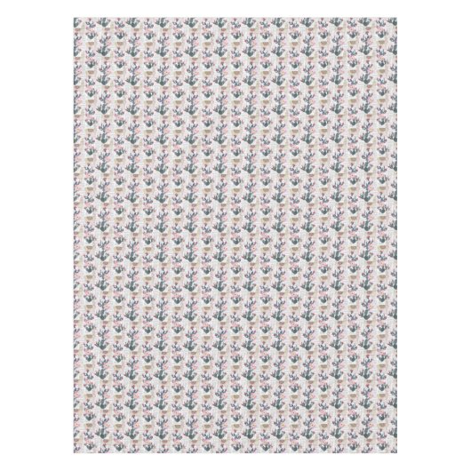 Aquarell-Kaktus-Muster Tischdecke (Vorderseite)