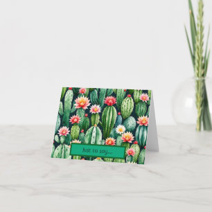 Aquarell Kaktus Sukkulente Danke Rosa Blume