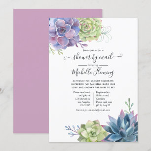 Aquarell-Kaktus-Sukkulenten-Baby-Shower per Post Einladung