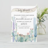 Aquarell-Kaktus-Wüsten-Südwesten Einladung (Stehend Vorderseite)