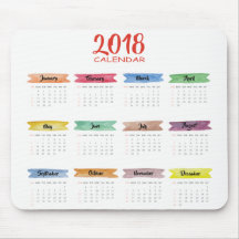 Aquarell-Kalender 2018 | Mousepad