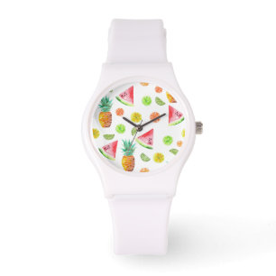 Aquarell-kandierte Frucht-Muster Armbanduhr