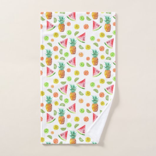 Aquarell-kandierte Frucht-Muster Badhandtuch Set (Handtuch)