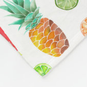 Aquarell-kandierte Frucht-Muster Fleecedecke (Ecke)