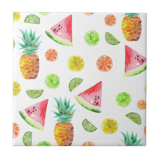 Aquarell-kandierte Frucht-Muster Fliese