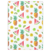 Aquarell-kandierte Frucht-Muster Klemmbrett (Rückseite)