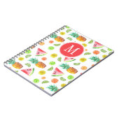 Aquarell-kandierte Frucht-Muster Notizblock (Linke Seite)