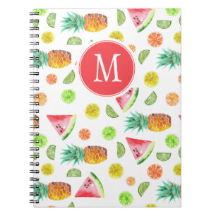 Aquarell-kandierte Frucht-Muster Notizblock