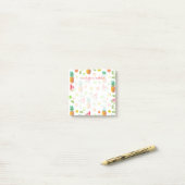 Aquarell-kandierte Frucht-Muster Post-it Klebezettel (Auf Schreibtisch)