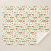 Aquarell-kandierte Frucht-Muster Sherpadecke (Vorderseite (Horizontal))