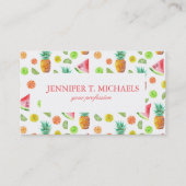 Aquarell-kandierte Frucht-Muster Visitenkarte (Vorderseite)