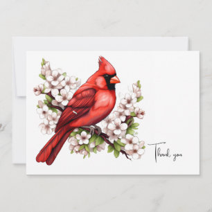 Aquarell-Kardinal-Begräbnis-Dankeschön Dankeskarte