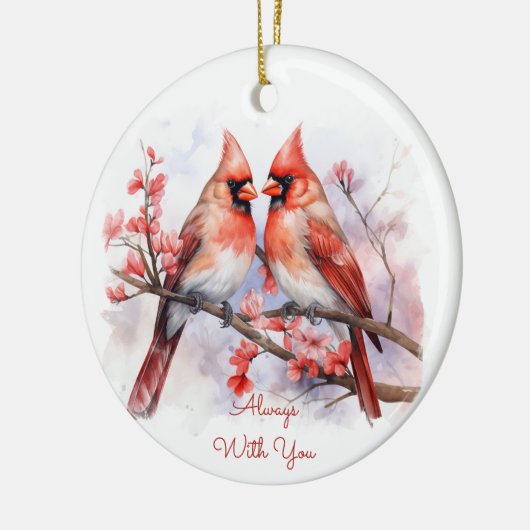 Aquarell Kardinal Paradies Keramik Ornament (Links)