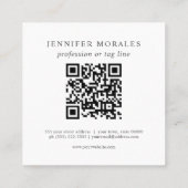 Aquarell Kariert Aquamarin Brown Tan Aqua QR CODE Quadratische Visitenkarte (Rückseite)