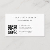 Aquarell Kariert Aquamarin Brown Tan Aqua QR CODE Visitenkarte (Rückseite)