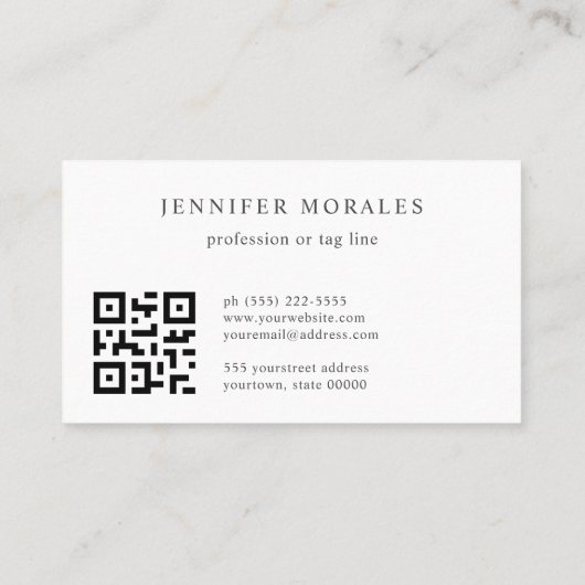 Aquarell Kariert Aquamarin Brown Tan Aqua QR CODE Visitenkarte (Rückseite)