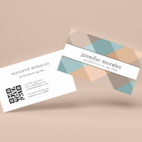 Aquarell Kariert Aquamarin Brown Tan Aqua QR CODE