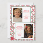 Aquarell Kariert Bow Garland Weihnachten (Rückseite)