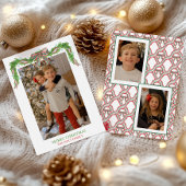 Aquarell Kariert Bow Garland Weihnachten