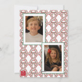 Aquarell Kariert Bow Garland Weihnachten (Rückseite)