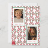 Aquarell Kariert Bow Garland Weihnachten (Rückseite)