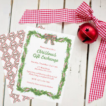 Aquarell Kariert Bow Garland Weihnachten