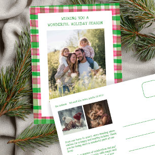 Aquarell Kariert Pink Weihnachten Custom 3 Foto