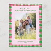 Aquarell Kariert Pink Weihnachten Custom 3 Foto (Vorderseite)