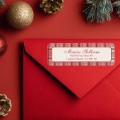 Aquarell Kariert Weihnachten CUSTOM Rücksendeadres