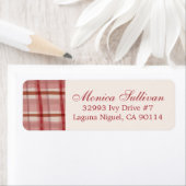 Aquarell Kariert Weihnachten CUSTOM Rücksendeadres (Insitu)