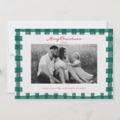 Aquarell Kariert Zwei-Seiten-Foto Weihnachten (Vorderseite)