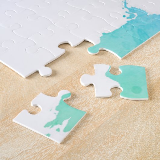 Aquarell-Karte der Weltkarte Puzzle (Seite)