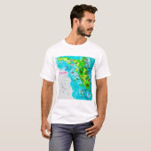 Aquarell-Karte von Florida T-Shirt (Vorne ganz)