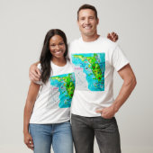 Aquarell-Karte von Florida T-Shirt (Unisex)