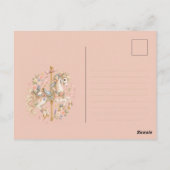 Aquarell-Karussellpferd Pariser Märchen Postkarte (Rückseite)