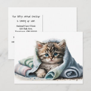 Aquarell-Kätzchen-Tierklinik Postkarte