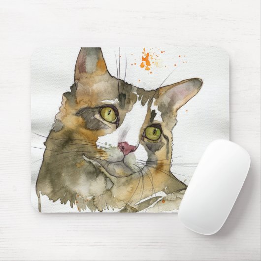 Aquarell-Katze Mousepad (Mit Mouse)