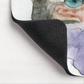 Aquarell-Katze Mousepad (Ecke)