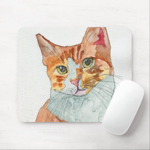 Aquarell-Katze Mousepad