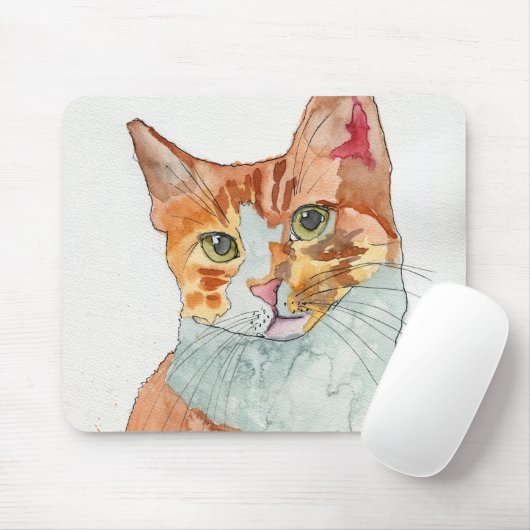 Aquarell-Katze Mousepad (Mit Mouse)