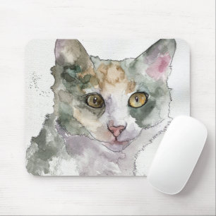 Aquarell-Katze Mousepad