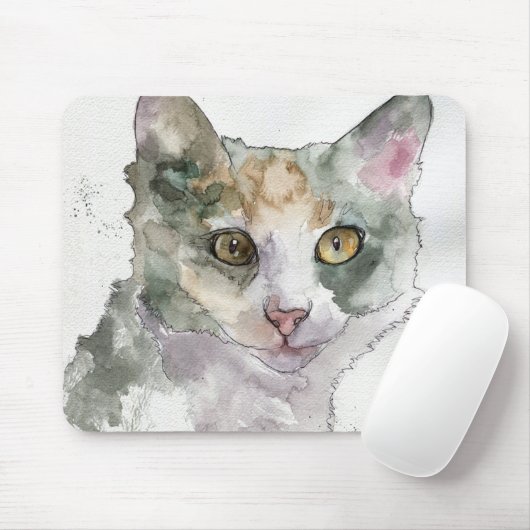 Aquarell-Katze Mousepad (Mit Mouse)