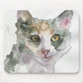 Aquarell-Katze Mousepad (Vorne)