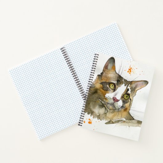 Aquarell-Katze Notizblock (Innenseite)
