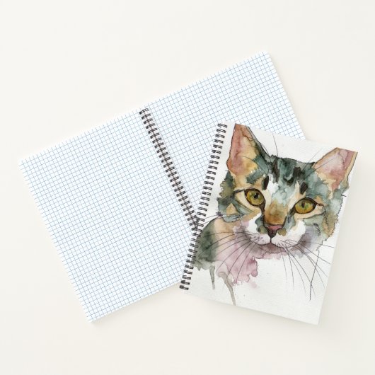 Aquarell-Katze Notizblock (Innenseite)