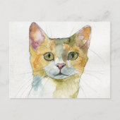 Aquarell-Katze Postkarte (Vorderseite)
