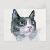 Aquarell-Katze Postkarte (Vorderseite)