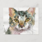 Aquarell-Katze Postkarte (Vorderseite)
