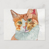 Aquarell-Katze Postkarte (Vorderseite)